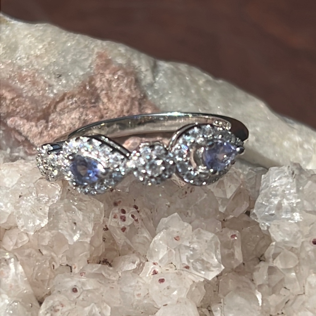 Tanzanite 925 Sterling Silver Ring, Size 7